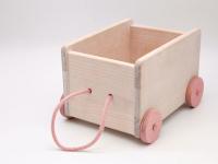 Ящик из дерева на колесиках, декоративный малый. Эко сувениры и подарки с Алтая 
